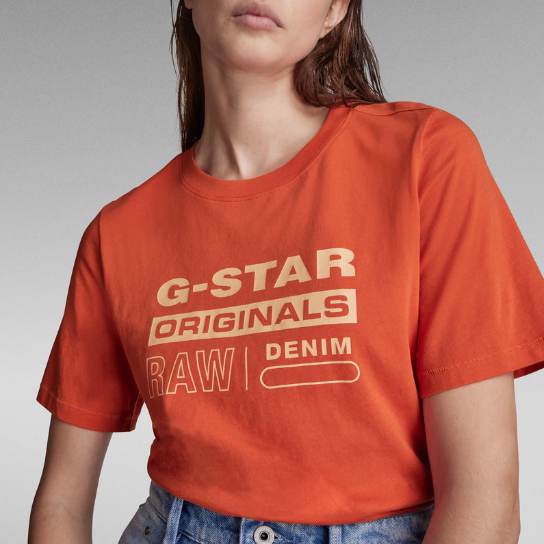 G-Star RAW® Originals Label T-Shirt Rot