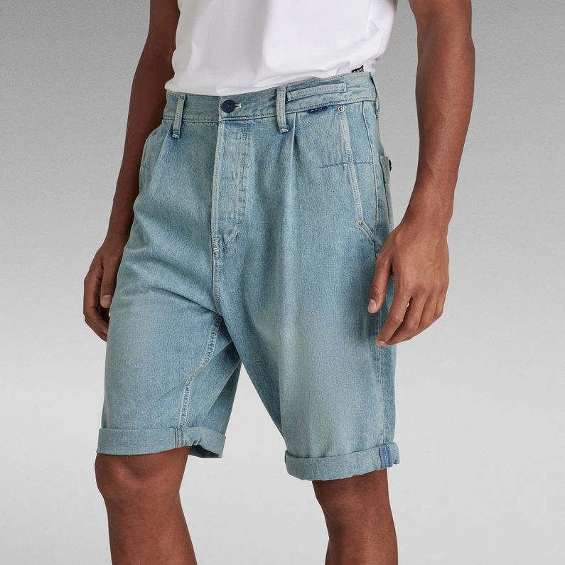 G-Star RAW® Pleated Relaxed Chino Shorts Lichtblauw