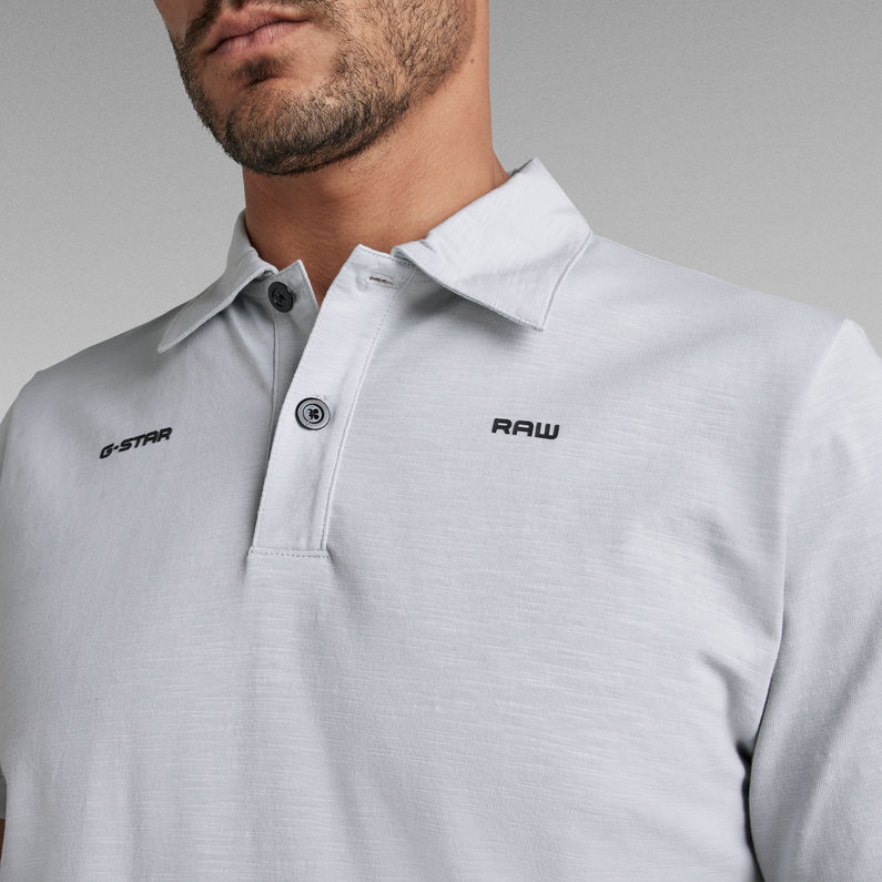 G-Star RAW® Logo Slub Polo Grey