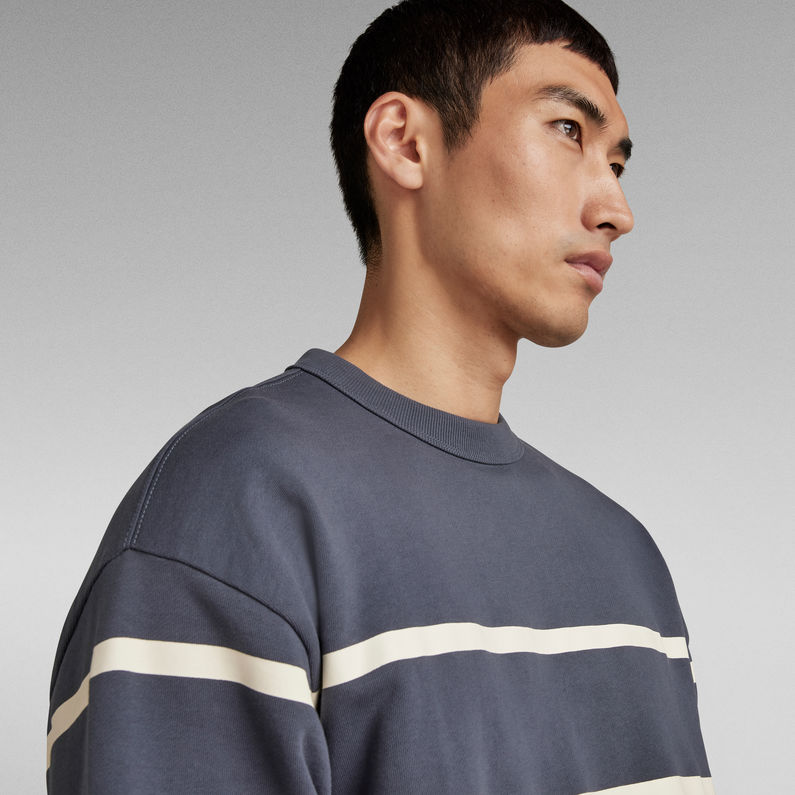 G-Star RAW® Loose Sweater Placed Stripe Meerkleurig