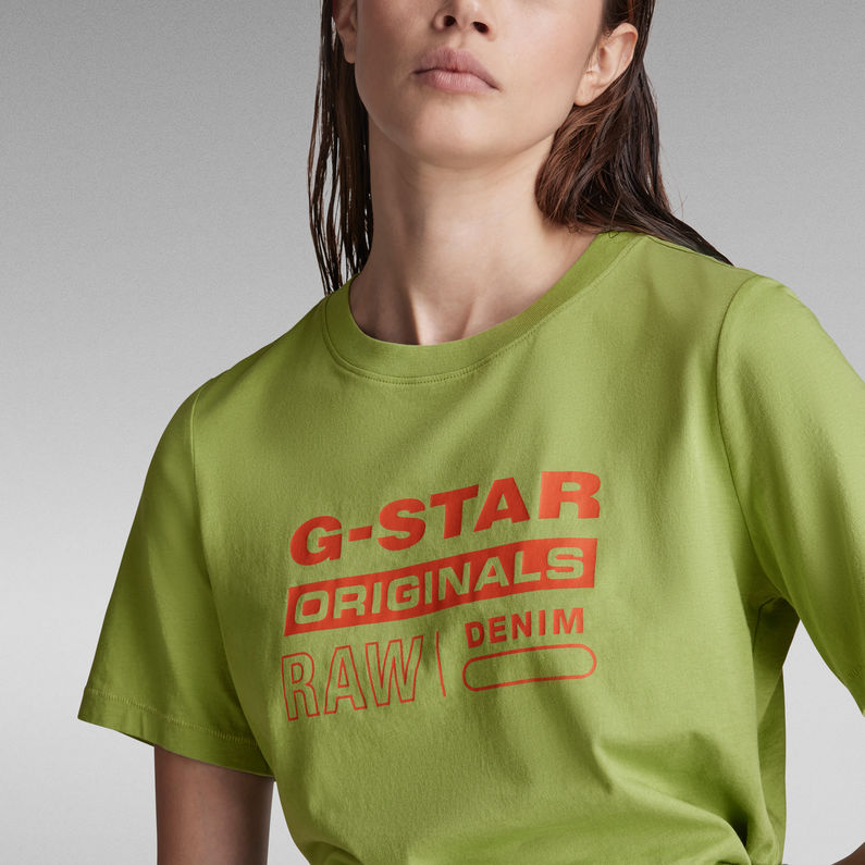 G-Star RAW® Originals Label T-Shirt Groen