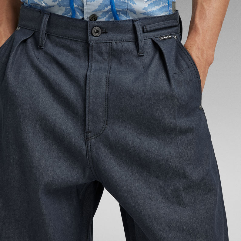 G-STAR® Pleated Relaxed Chino Shorts ダークブルー