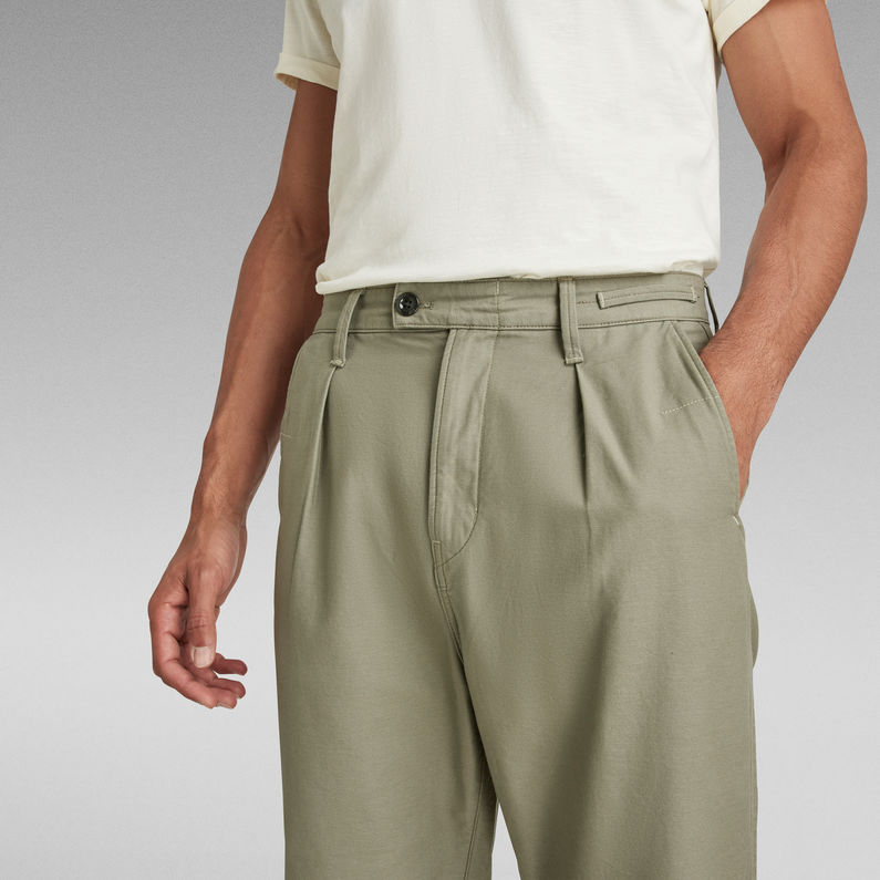 G-Star RAW® Pleated Relaxed Chino Groen