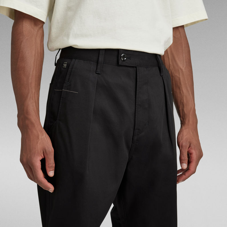G-STAR® Pleated Relaxed Chino Black