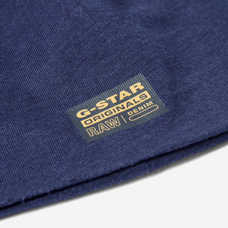 G-Star RAW® Jersey Beanie Dark blue detail shot buckle