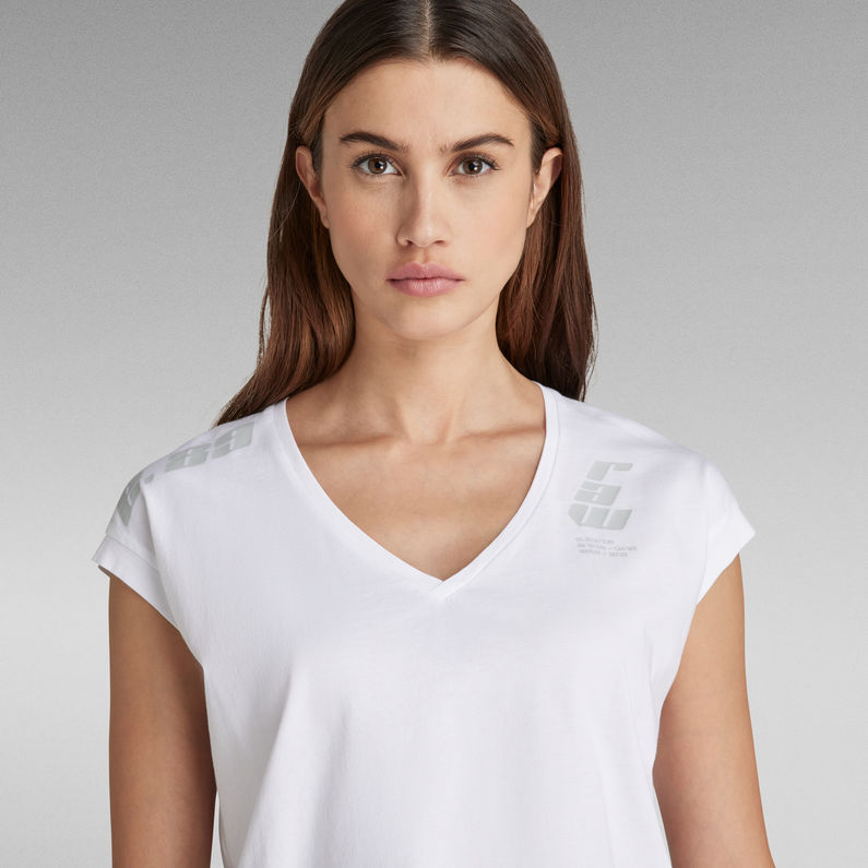 G-Star RAW® Sports Back Graphic Loose Top Weiß