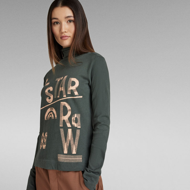 G-STAR® 89 Mock Slim Top Grey