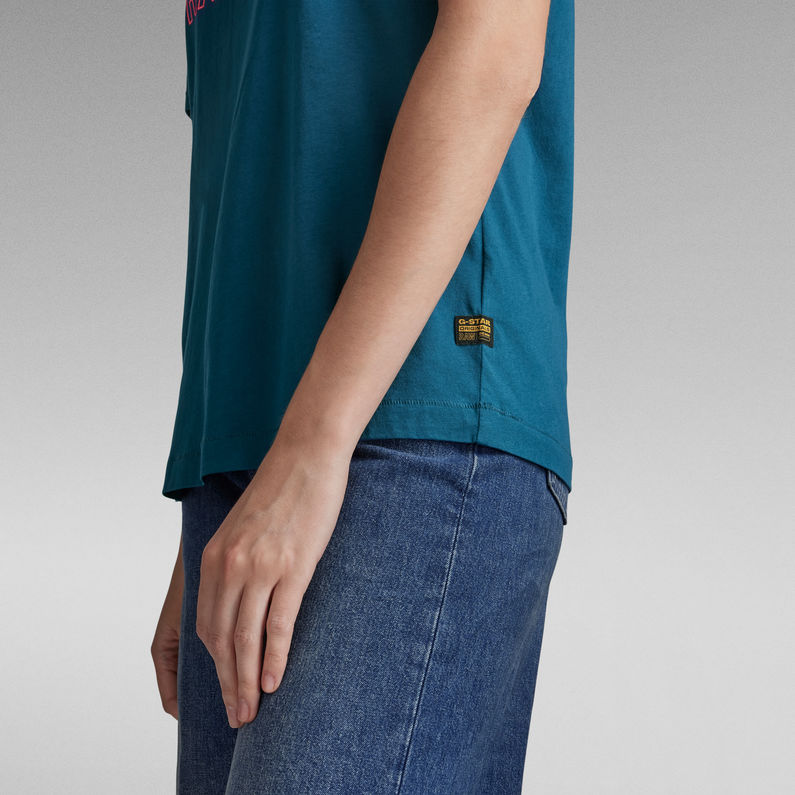 G-STAR® Originals Label T-Shirt Mittelblau