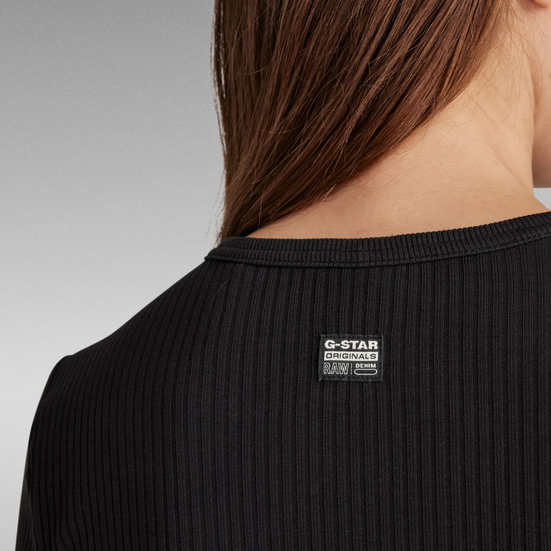 G-STAR® Slim Rib 2.0 Top Schwarz