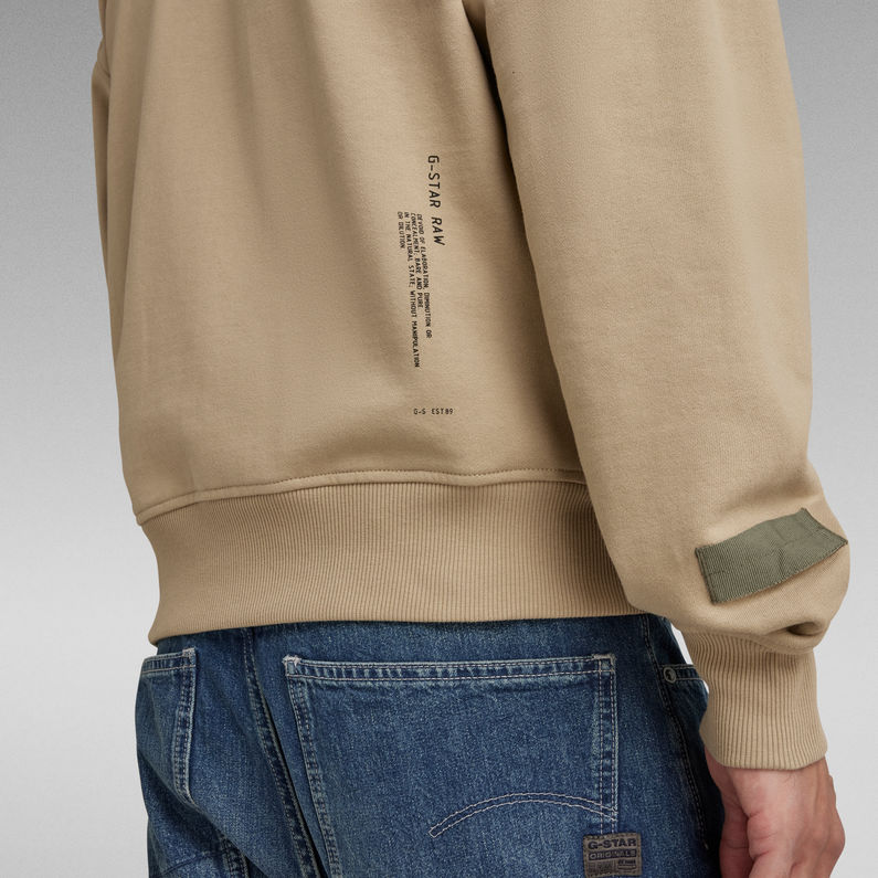 G-STAR® Utility Bomber Mix Loose Sweatshirt Beige