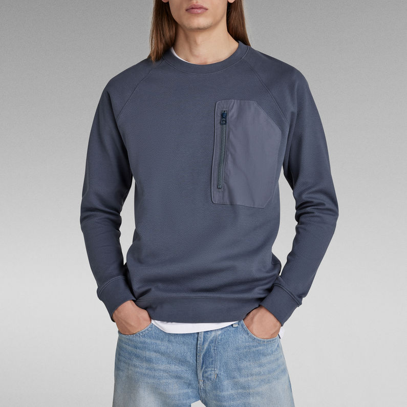 G-Star RAW® Lightweight Raglan Pocket Sweatshirt Mittelblau