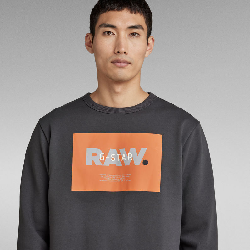 G-Star RAW® Originals Logo Sweatshirt Mittelblau