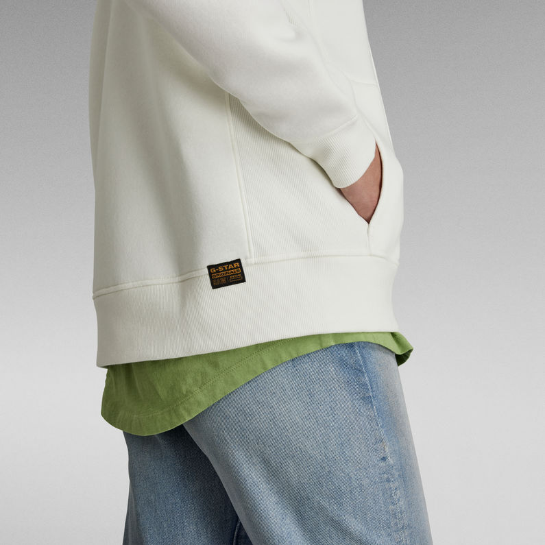 G-STAR® Premium Core 2.0 Hooded Zip Through Sweater White