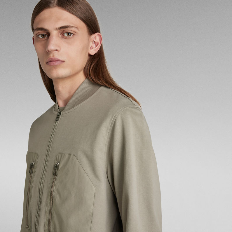 G-STAR® Lightweight Bomber Zip Sweater Green