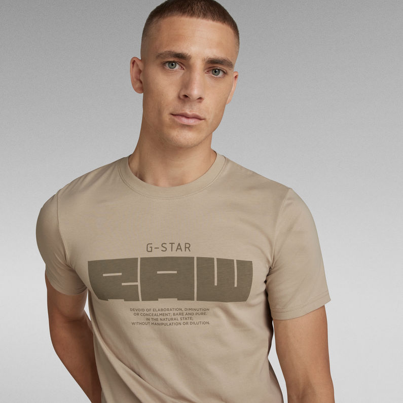 G-Star RAW® T-shirt RAW Graphic Slim Beige