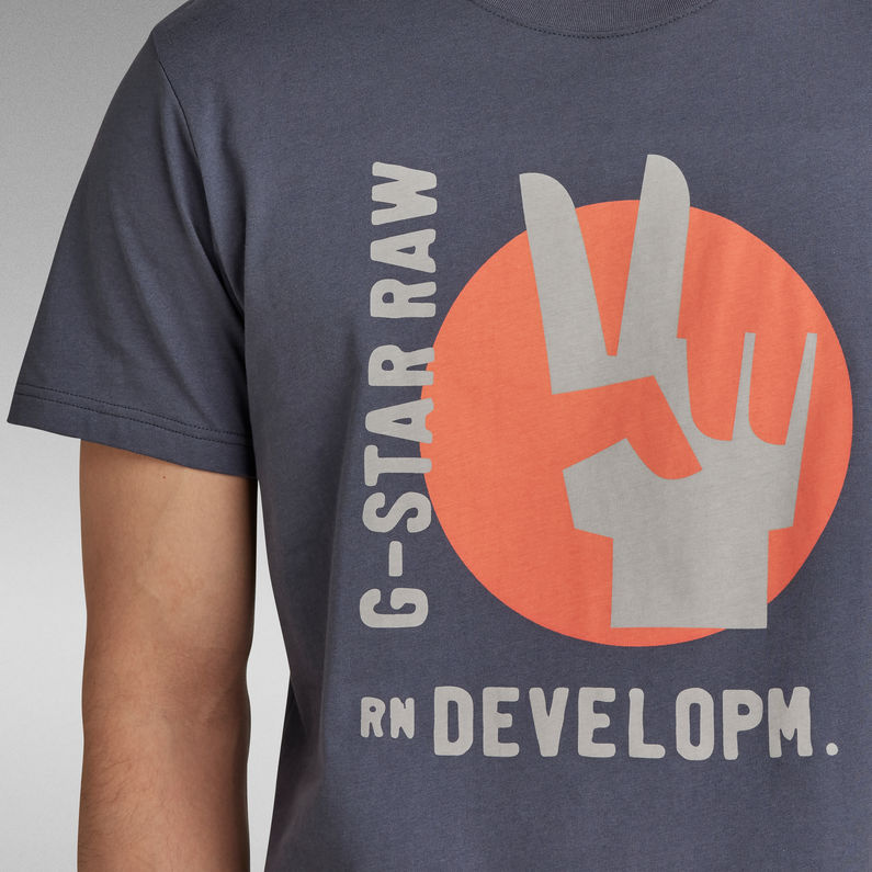 G-Star RAW® Hand Graphic T-Shirt Medium blue