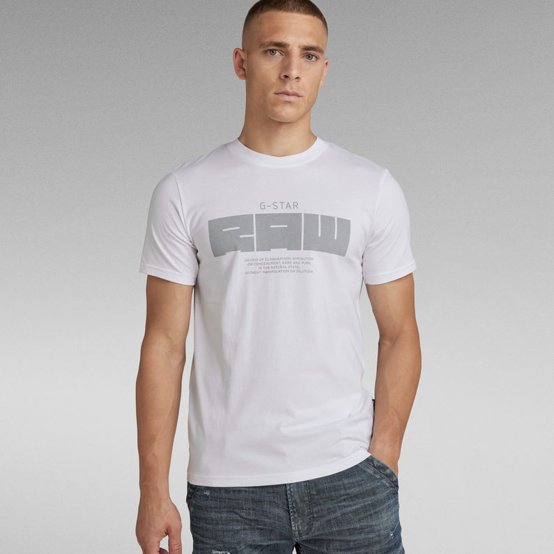 G-Star RAW® RAW Graphic Slim T-Shirt Weiß