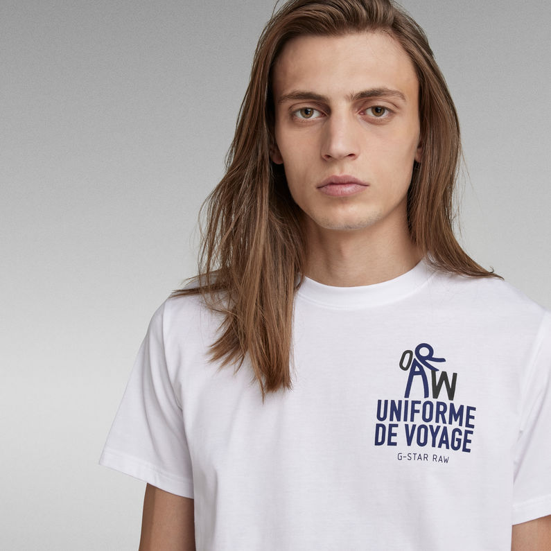 G-STAR® Haut Uniforme Back Graphic Blanc