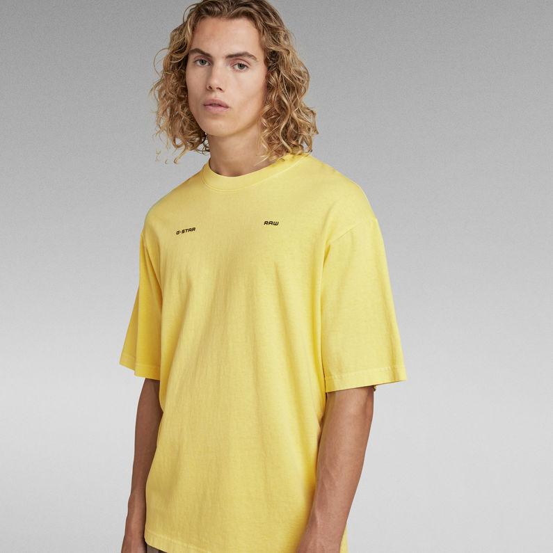 G-Star RAW® Unisex Boxy Base Garment Dyed T-Shirt Gelb