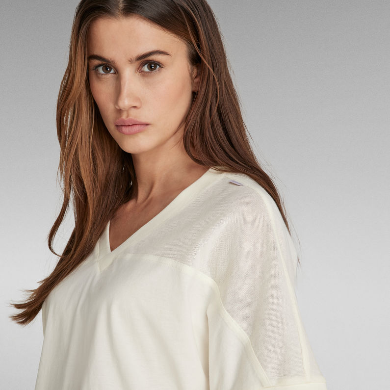 G-STAR® Haut Mesh Mix Loose Blanc