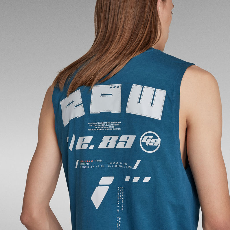 G-STAR® Sobiru Back Graphic Tanktop Mittelblau