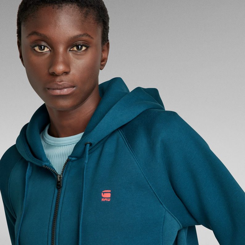 G-STAR® Premium Core 2.0 Hooded Zip Through Sweater Medium blue