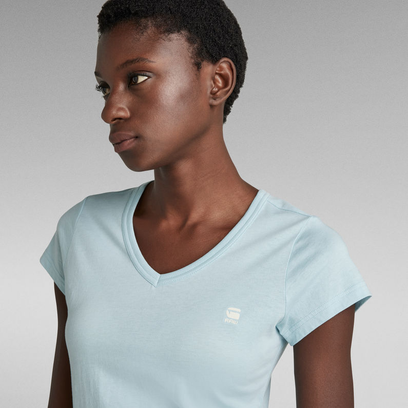 G-Star RAW® Eyben Slim V-Neck Top Hellblau