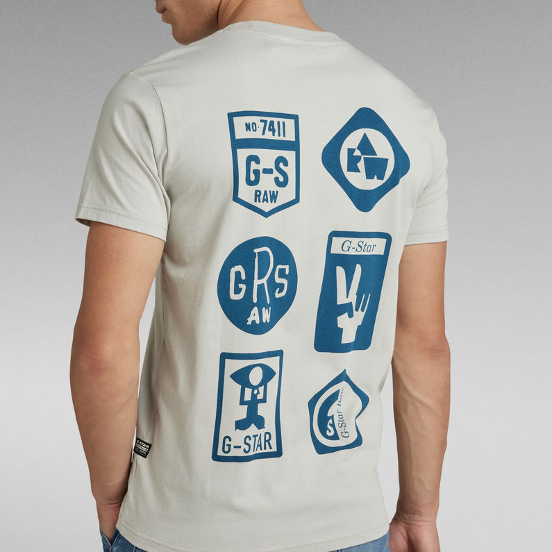 G-Star RAW® Camiseta Multi Shield Back Graphic Gris