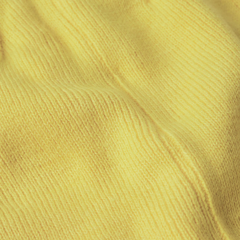 G-Star RAW® Effo Long Beanie Label Artwork Yellow fabric shot