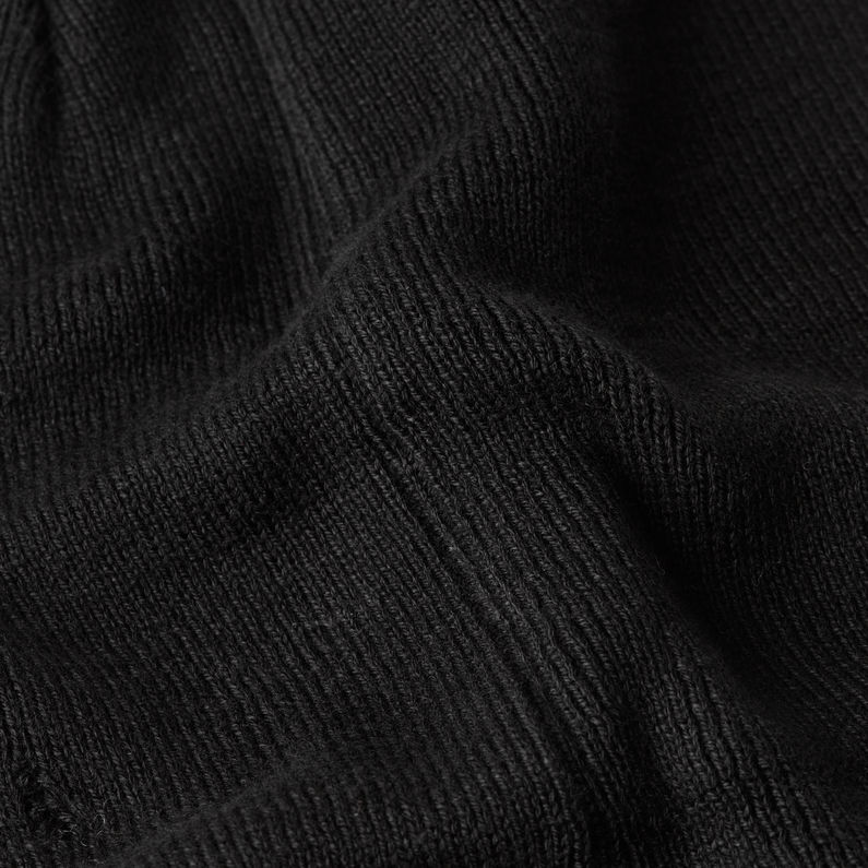 G-STAR® Effo Long Beanie Label Artwork Black fabric shot