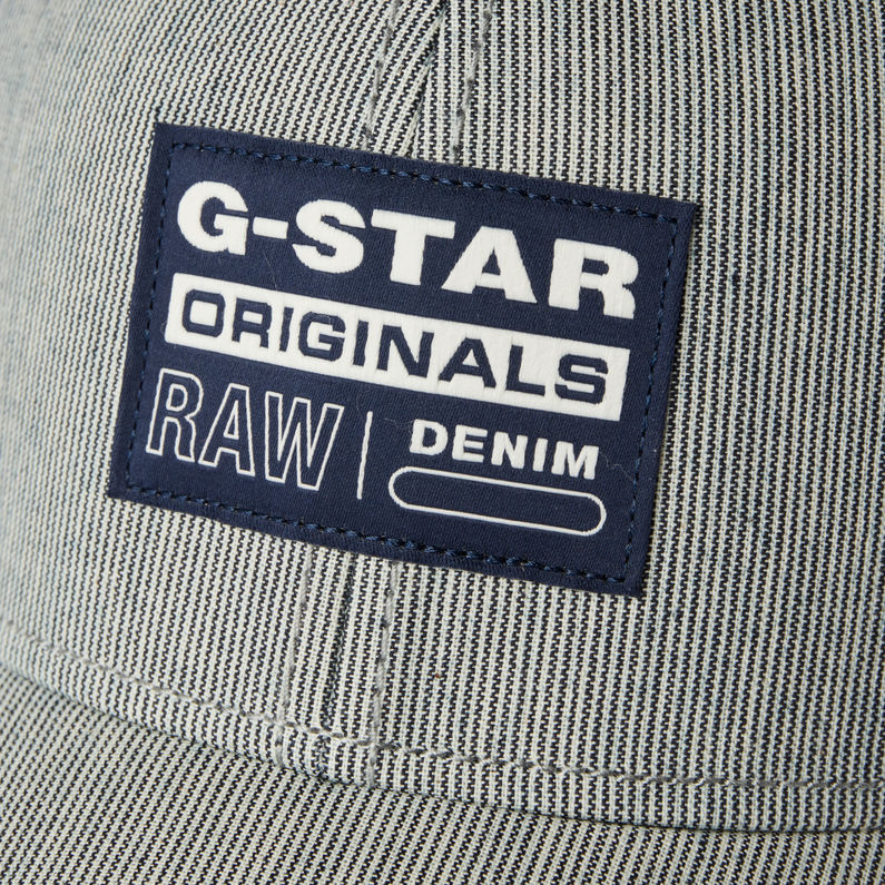 G-Star RAW® Baseball Trucker Cap Indigo Stripe Embro Meerkleurig