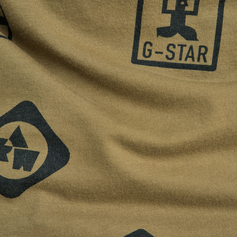 G-Star RAW® Slim T-Shirt Shield Allover Meerkleurig