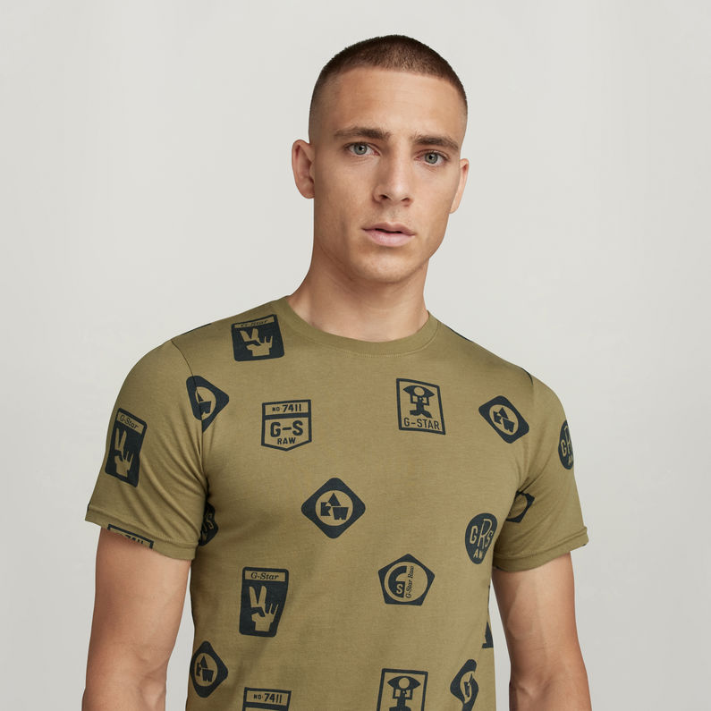 G-Star RAW® Camiseta Shield Allover Slim Multi color