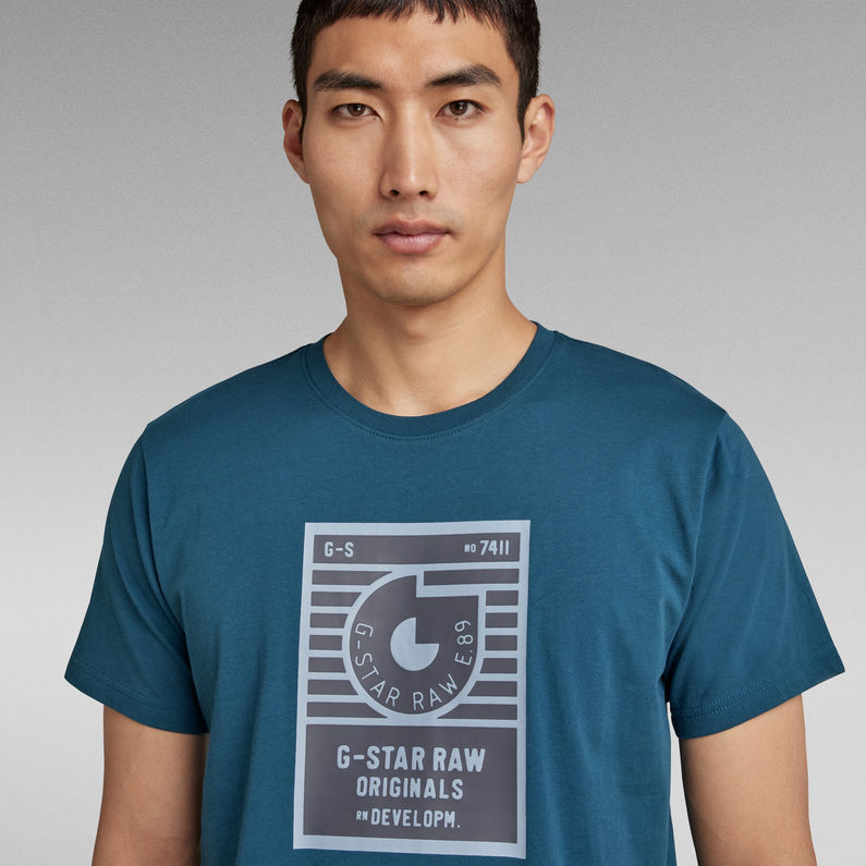 G-Star RAW® Boxed High Density Graphic T-Shirt Medium blue