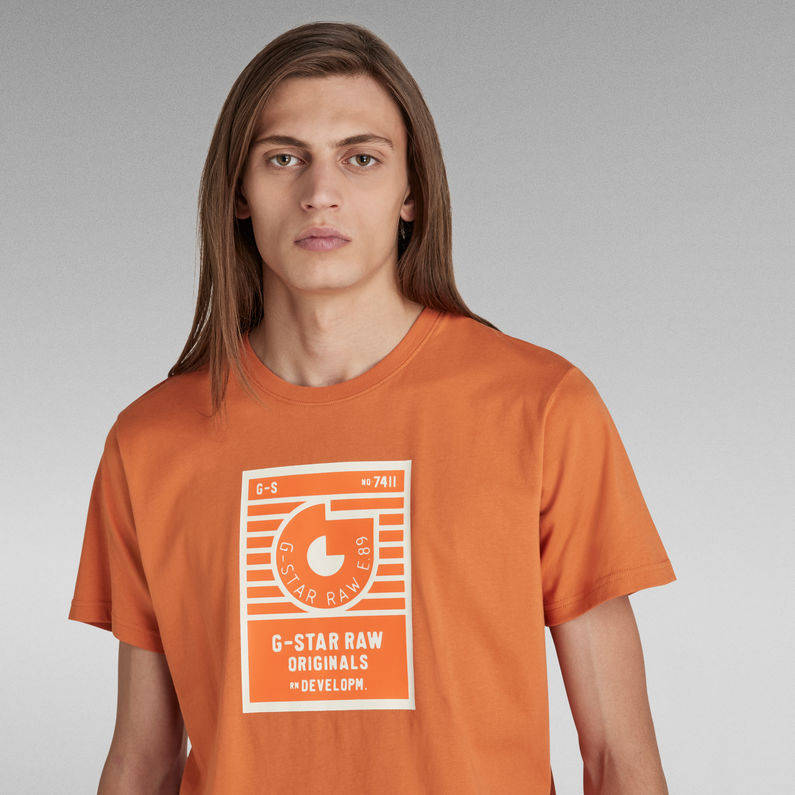 G-Star RAW® T-shirt Boxed High Density Graphic Orange