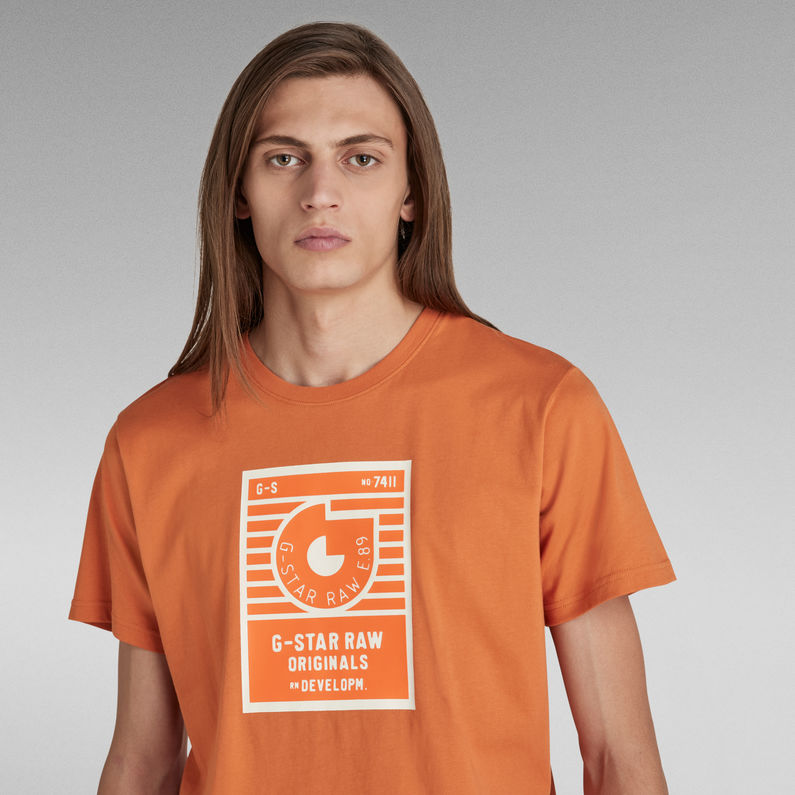 G-Star RAW® T-Shirt Boxed High Density Graphic Oranje