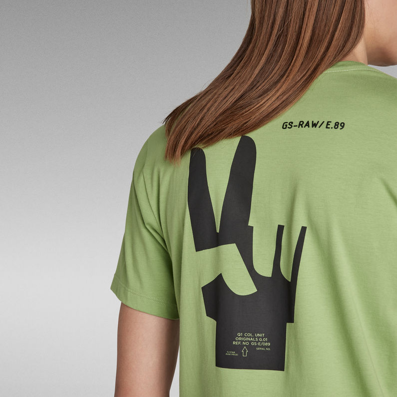 G-Star RAW® Hand Back Graphic Slim T-Shirt Green
