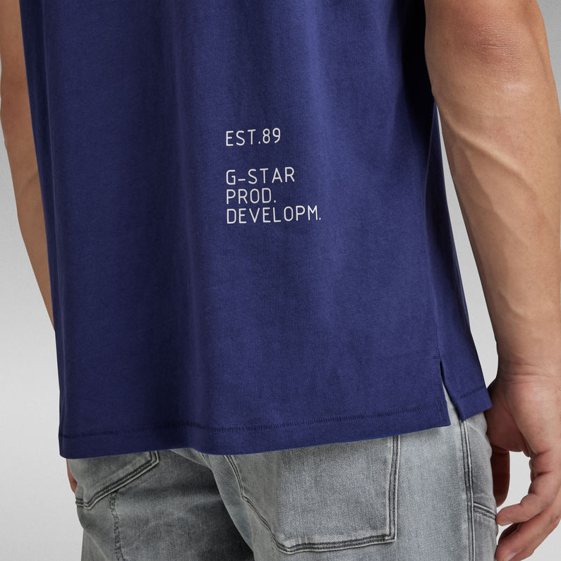 G-Star RAW® Camiseta Multi Graphic Loose Azul intermedio