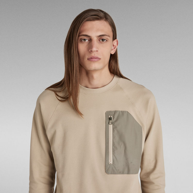 G-Star RAW® Sudadera Ligera Pocket Raglan Beige