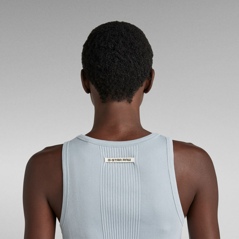 G-STAR® Engineered Rib Tank Dress Medium blue