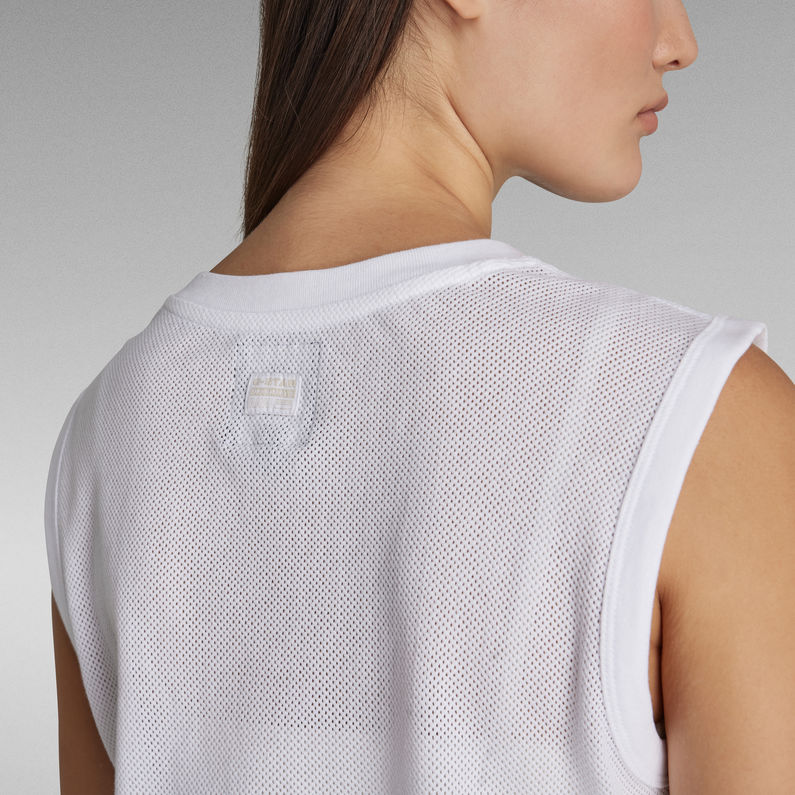 G-Star RAW® Sports Graphic Mesh Tanktop Weiß