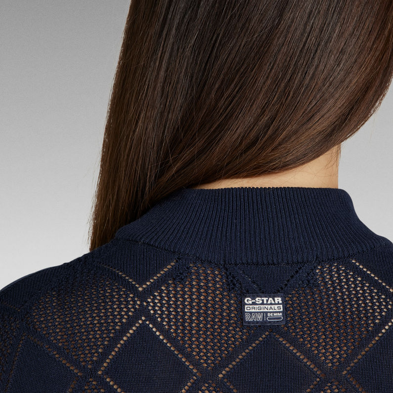 G-STAR® Pointelle Knitted Sweater Dark blue