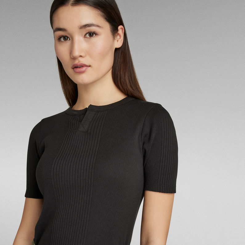 G-STAR® Granddad Short Sleeve Top Black