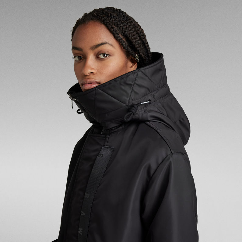 G-STAR® Long Hooded Parka Schwarz