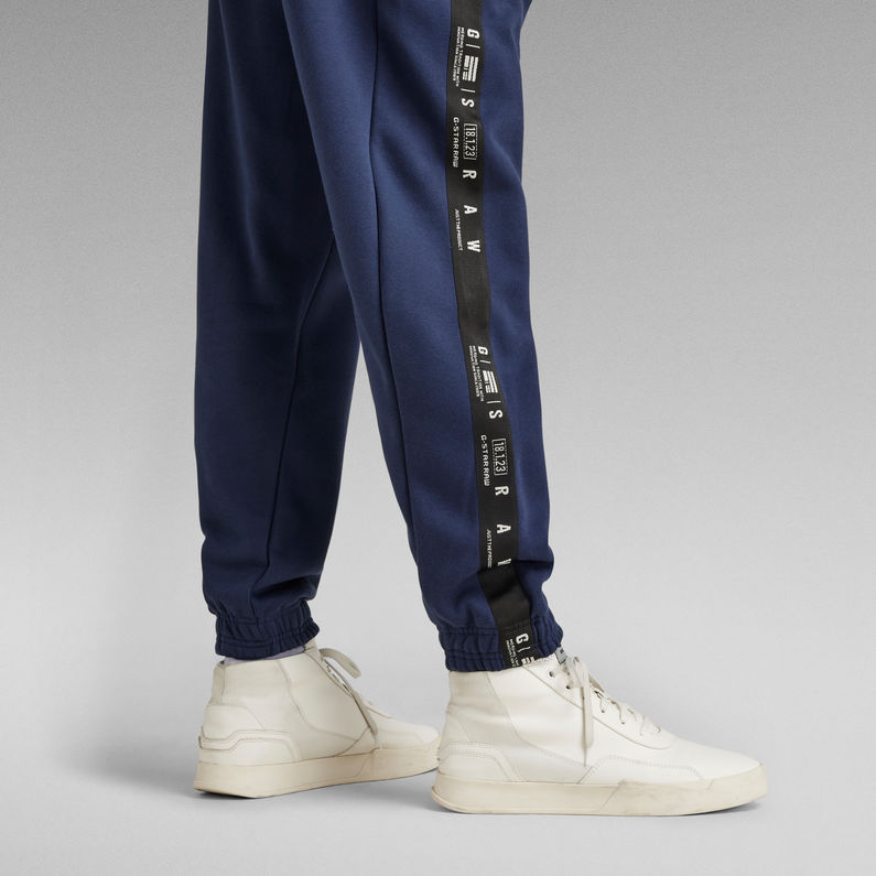 G-Star RAW® Pantalon en molleton Sport Stripe Bleu foncé