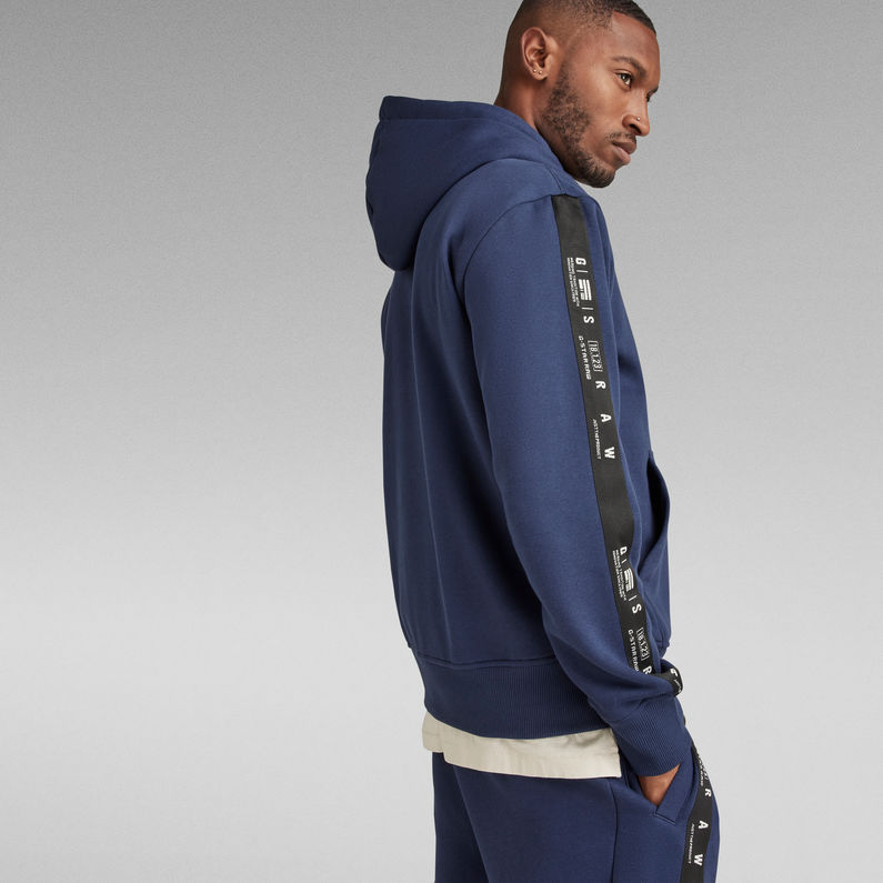 Sport Stripe Hooded Sweater | Dark blue | G-Star RAW® US