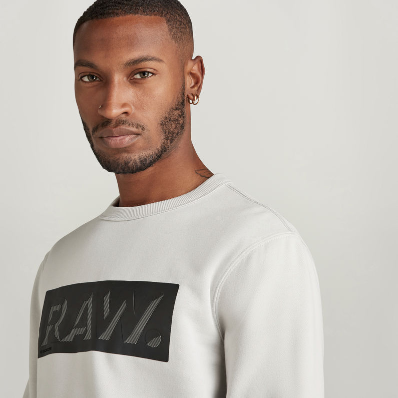 Raw Dot Box Graphic Sweater | Grey | G-Star RAW® US