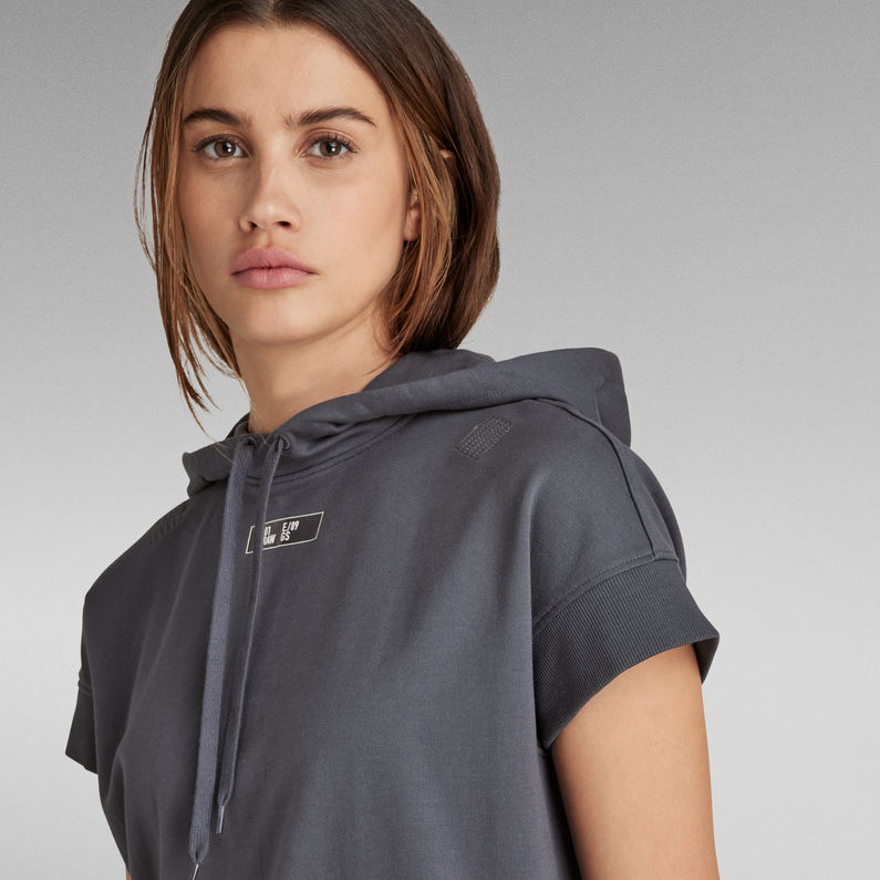 G-STAR® Fish Tail Hoodie Sweat Dress Medium blue