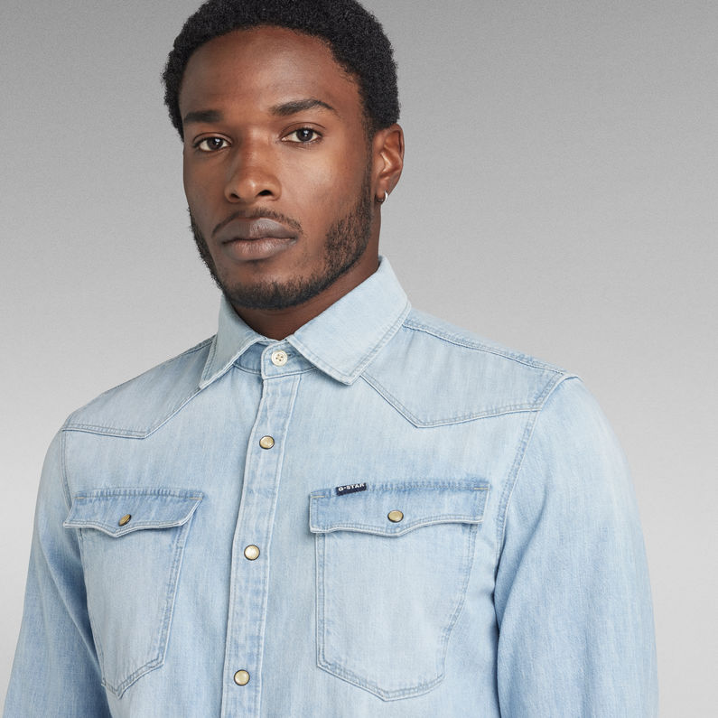G-Star RAW® Chemise Unisex 3301 Slim Bleu clair