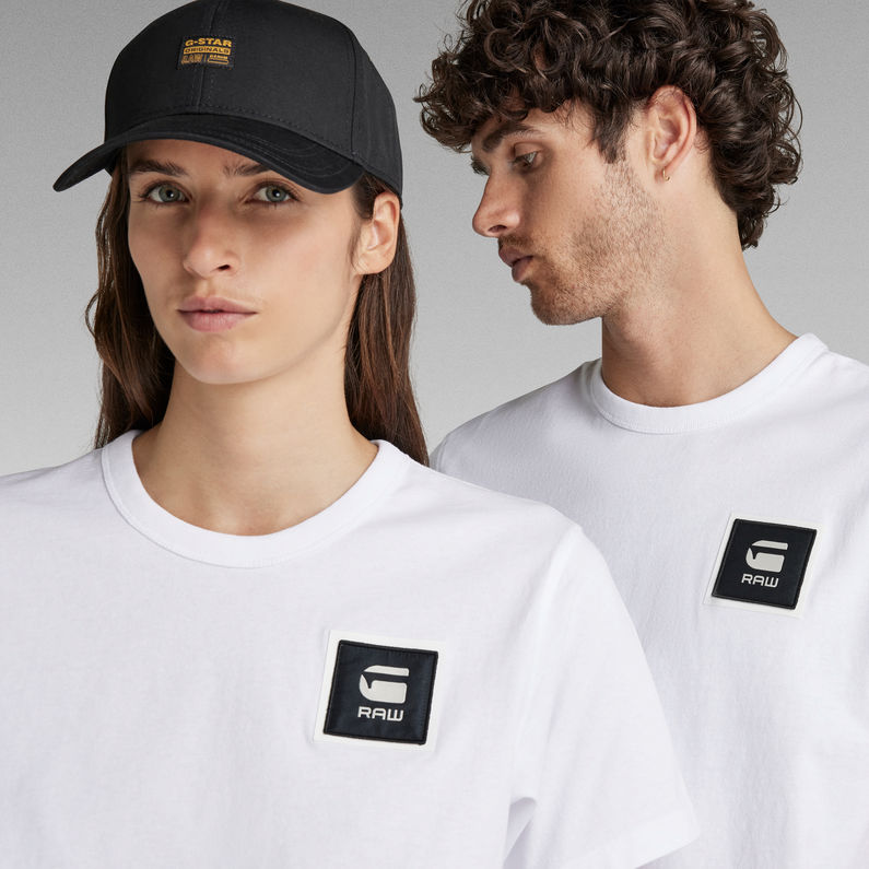 G-STAR® Unisex Badge Logo T-Shirt Weiß